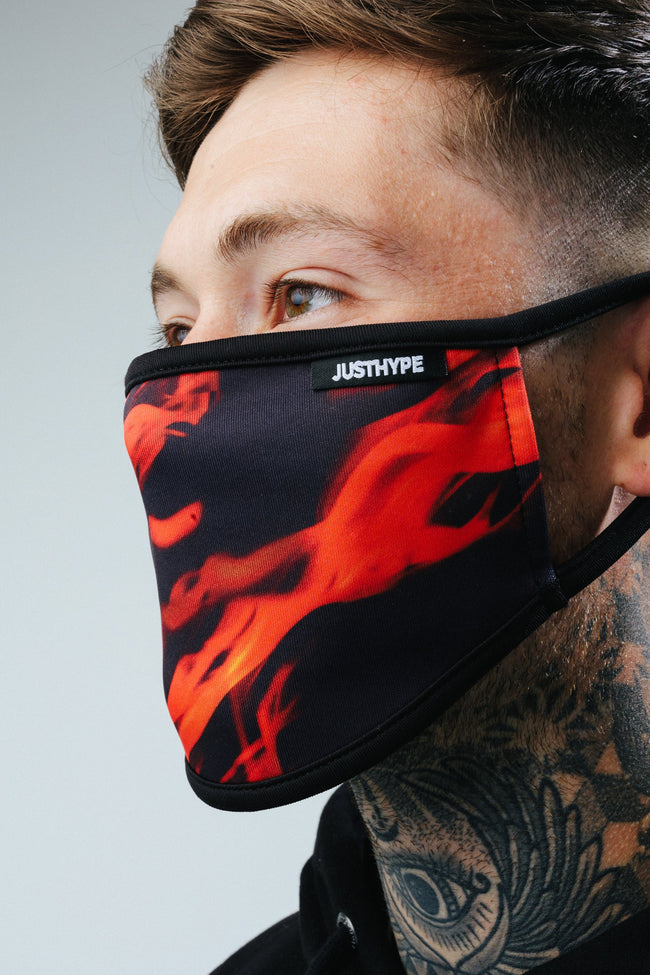 HYPE ADULTS FLAMES FACE MASK