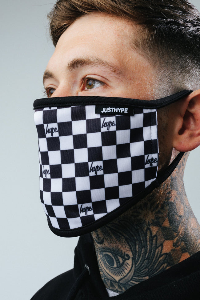 HYPE ADULT CHECKERBOARD FACE MASK