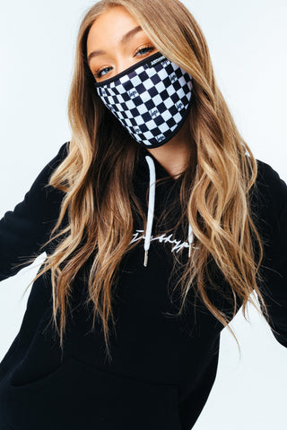 HYPE ADULT CHECKERBOARD FACE MASK