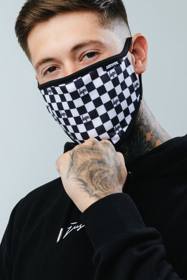 HYPE ADULT CHECKERBOARD FACE MASK