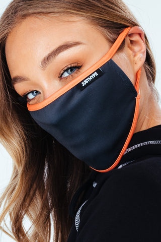 Hype Adult Grey & Orange Face Mask