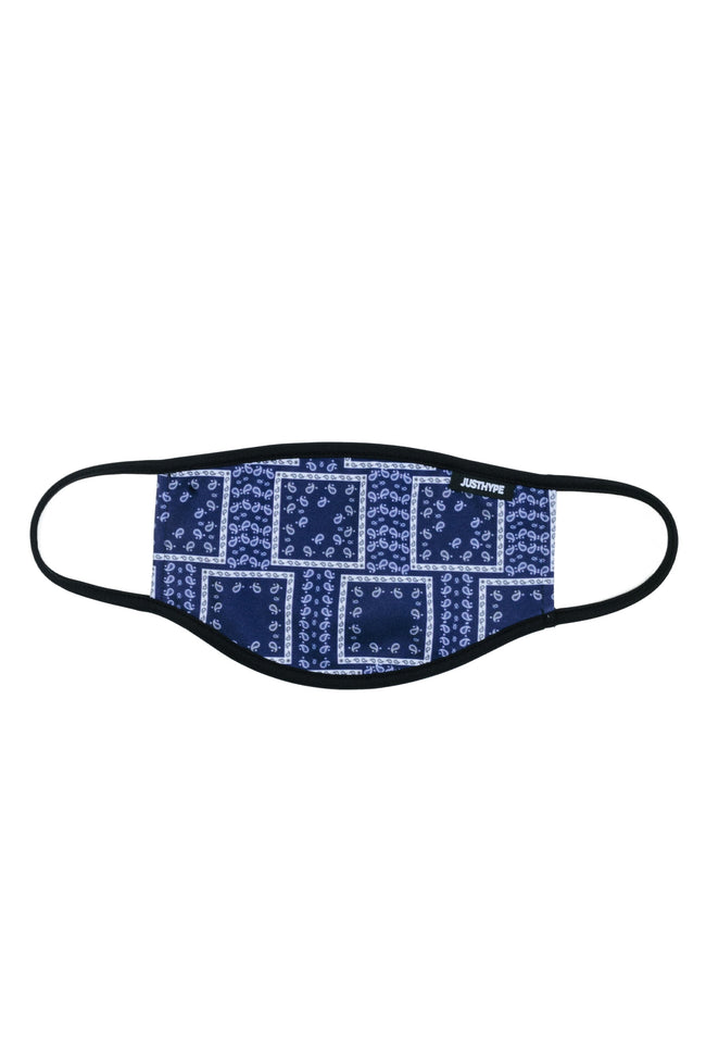 Hype Adult Blue Bandana Squares Face Mask