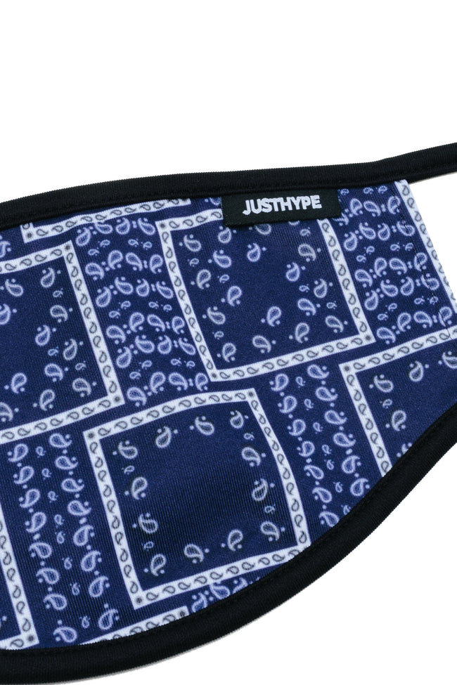 Hype Adult Blue Bandana Squares Face Mask