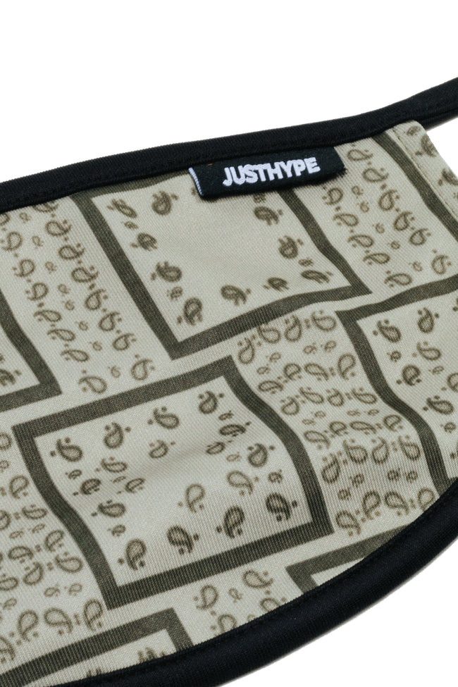 Hype Adult Brown Bandana Squares Face Mask