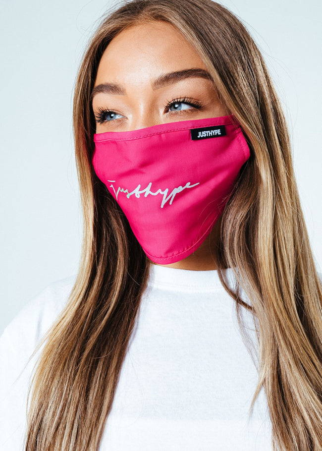 HYPE ADULT PINK FOIL SIGNATURE FACE MASK