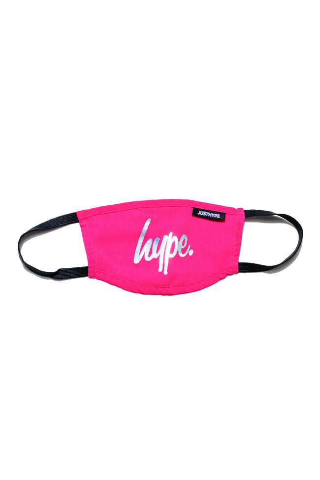 HYPE KIDS PINK FOIL SIGNATURE FACE MASK