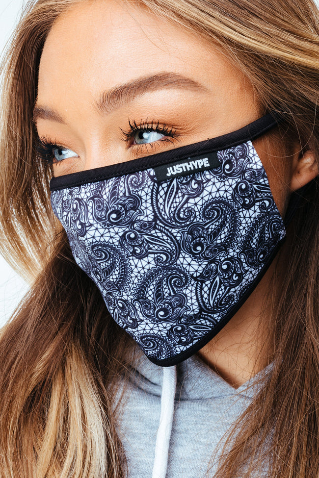 HYPE 3X ADULT WIDE FLORAL LACE FACE MASK SET