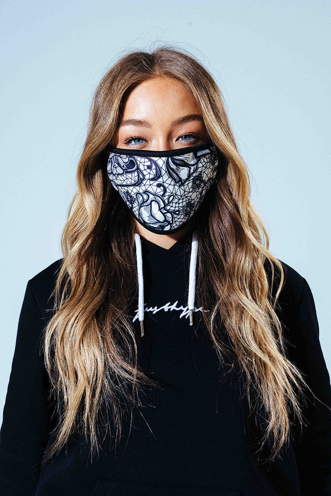 HYPE 3X ADULT WIDE FLORAL LACE FACE MASK SET