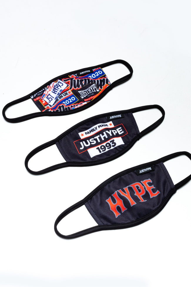 Hype 3X Kids Squad Face Mask Set