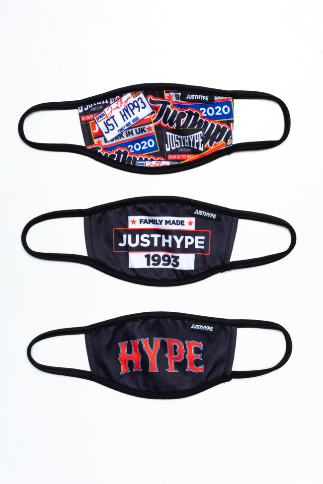 HYPE 3X KIDS SQUAD FACE MASK SET