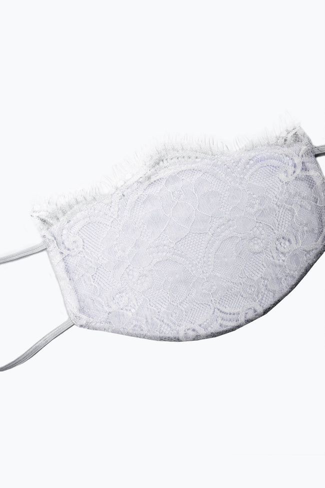 Hype Adult White Lace Face Mask