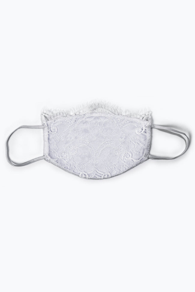 Hype Adult White Lace Face Mask