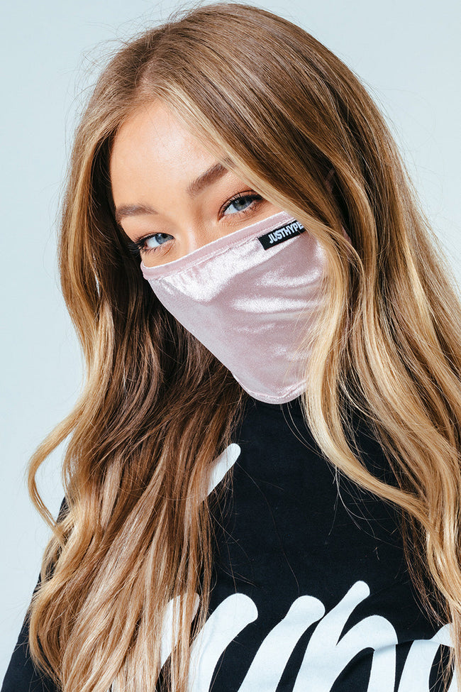 HYPE ADULT PINK VELVET FACE MASK