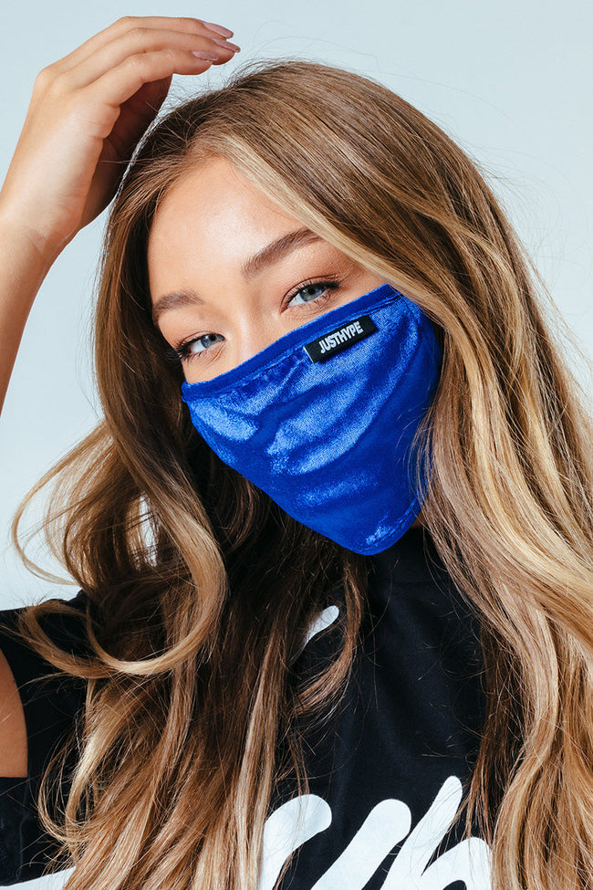 HYPE ADULT NAVY VELVET FACE MASK