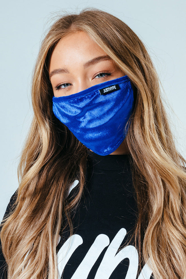 Hype Adult Navy Velvet Face Mask