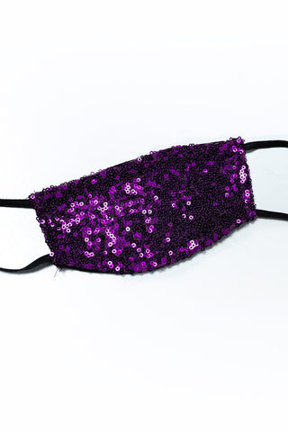 Hype Kids Purple Sequin Face Mask