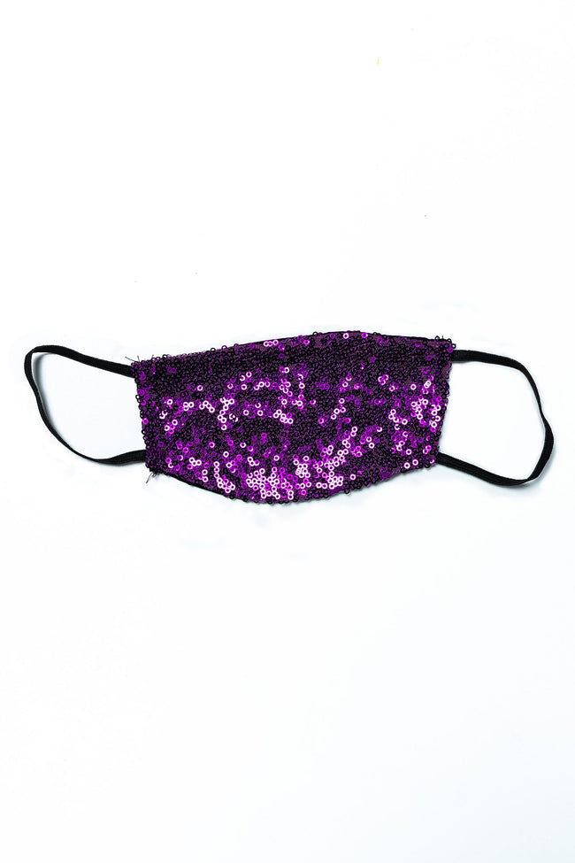 HYPE KIDS PURPLE SEQUIN FACE MASK