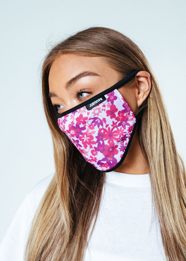 Hype 3X Adult Flame Floral Face Mask Set