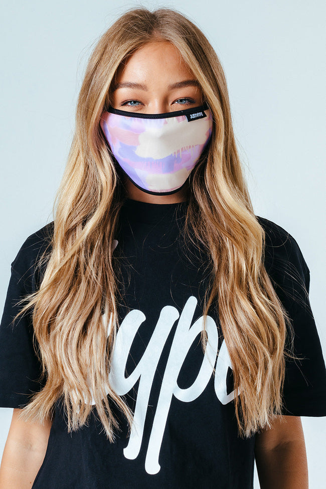 Hype Adult Pastel Graffiti Spray Face Mask