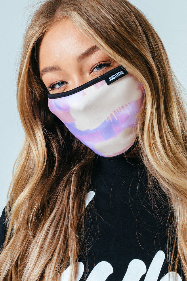 HYPE ADULT PASTEL GRAFFITI SPRAY FACE MASK