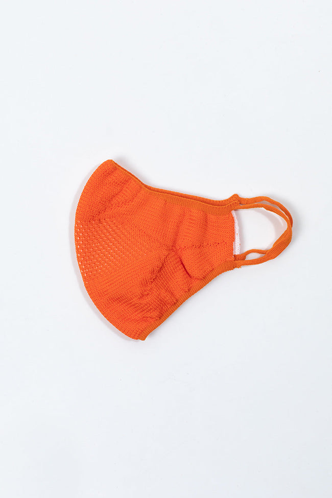 Hype Kids Orange Knit Face Mask