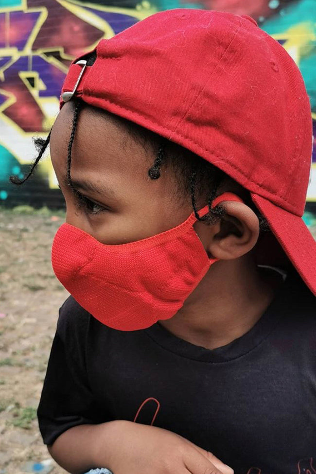 Hype Kids Red Knit Face Mask