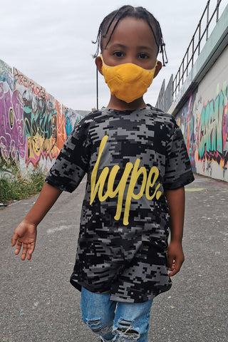 Hype Kids Yellow Knit Face Mask