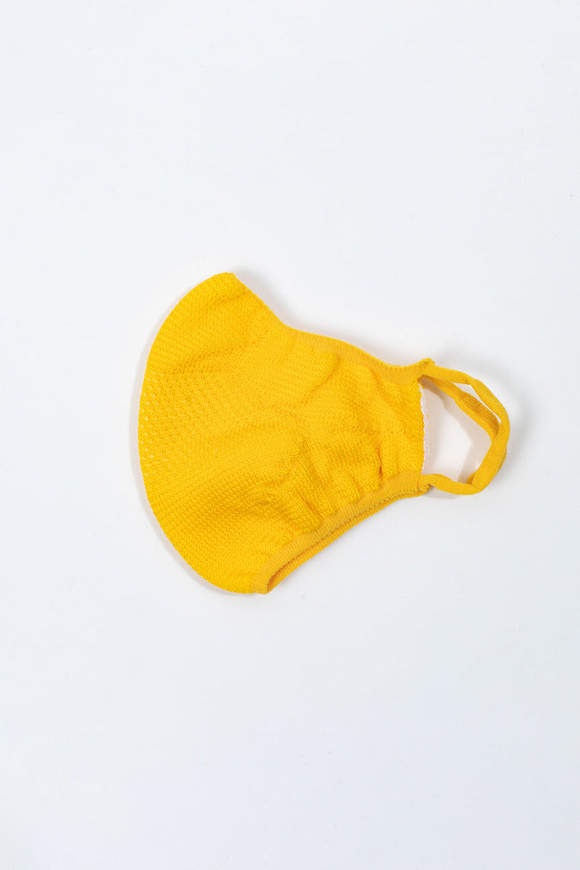 Hype Kids Yellow Knit Face Mask