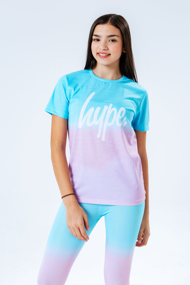 HYPE PINK BLUE FADE KIDS T-SHIRT