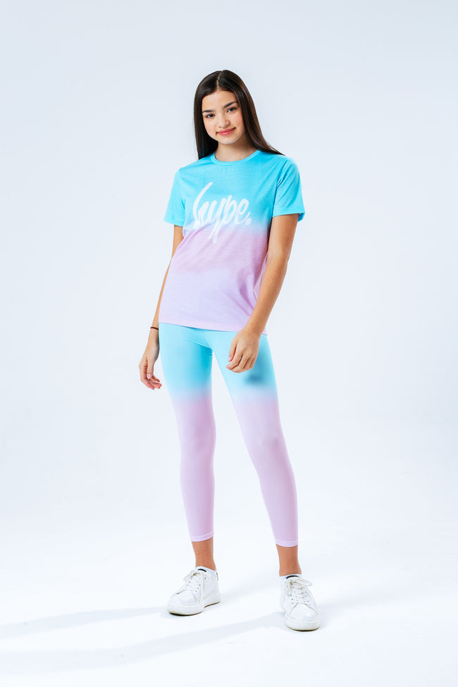 HYPE PINK BLUE FADE KIDS T-SHIRT