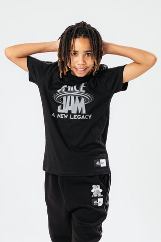 SPACE JAM X HYPE. SPACE JAM BLACK REFLECTIVE BOYS T-SHIRT