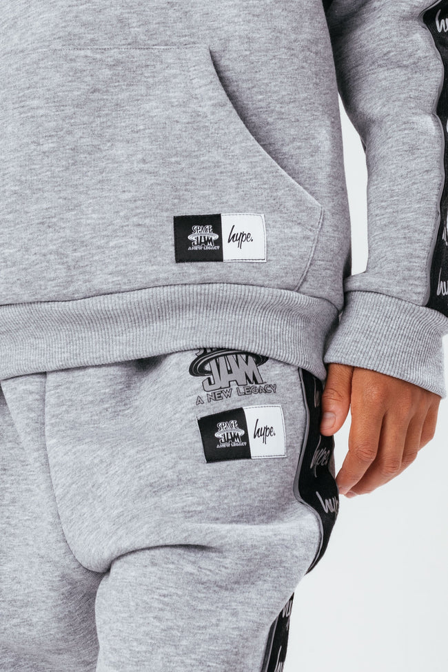 SPACE JAM X HYPE. SPACE JAM GREY REFLECTIVE BOYS PULLOVER HOODIE