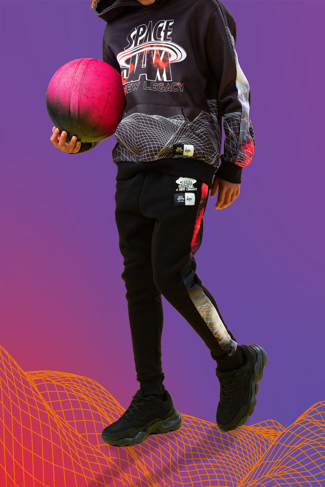 SPACE JAM X HYPE. GOON SQUAD RED SPACE KIDS JOGGERS