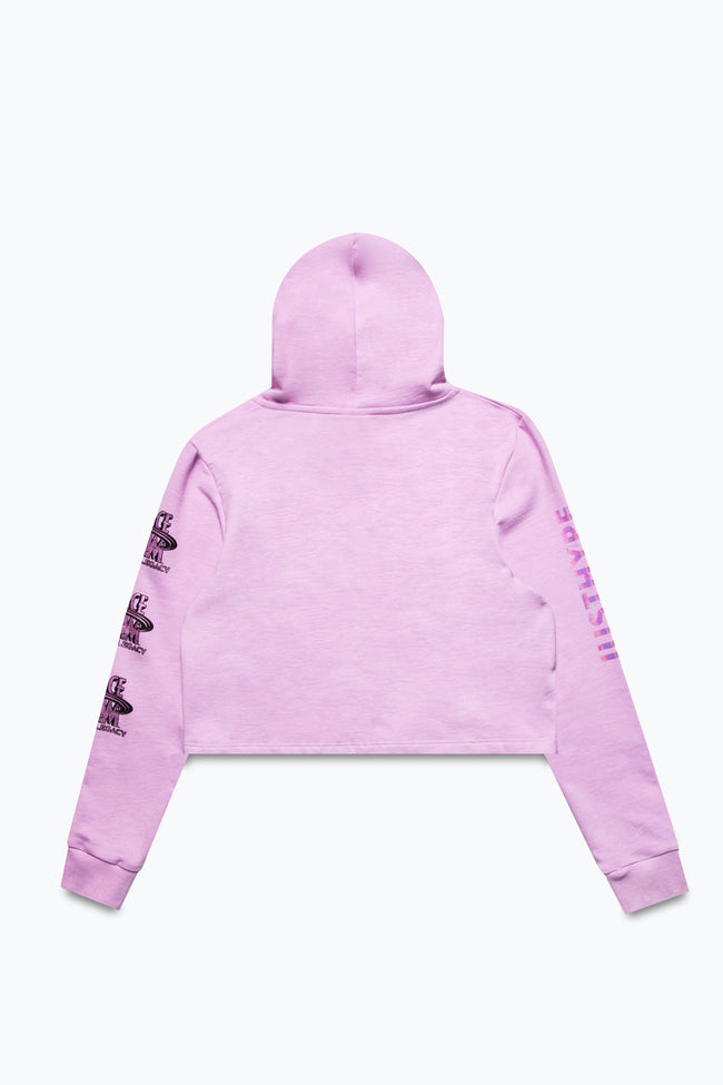 LILAC TWEETY & SYLVESTER GIRLS CROP PULLOVER HOODIE