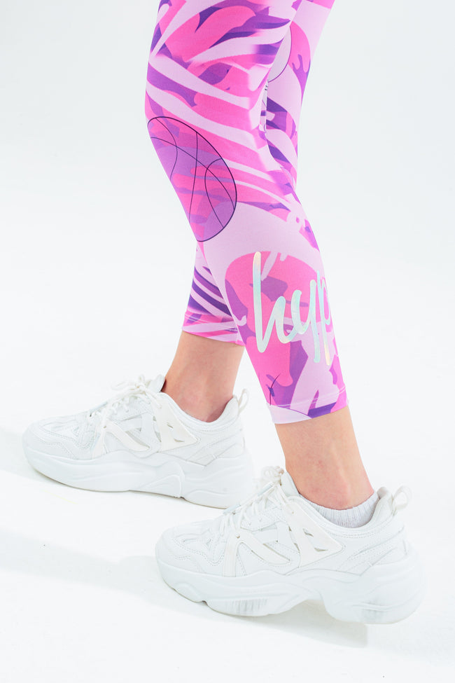 SPACE JAM X HYPE. WAVE GLITCH TWEETY GIRLS LEGGINGS