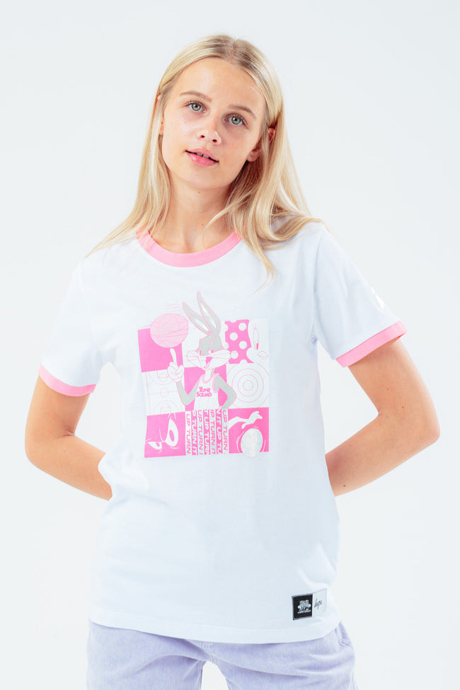 SPACE JAM X HYPE. PINK HOLOGRAPHIC GIRLS T-SHIRT