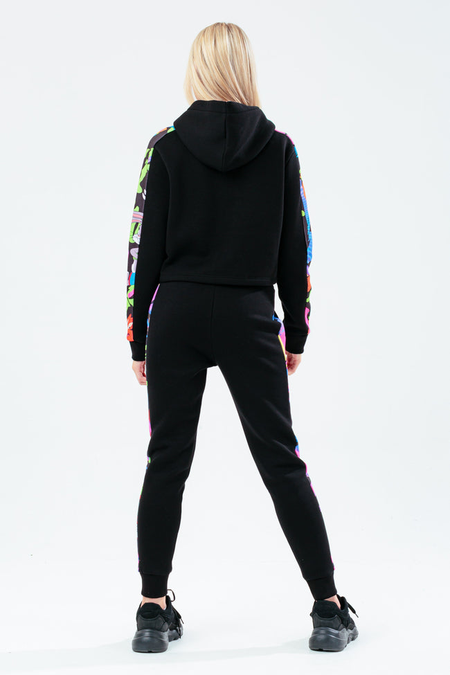 SPACE JAM X HYPE. FLURO TOON SQUAD CAMO GIRLS CROP PULLOVER HOODIE