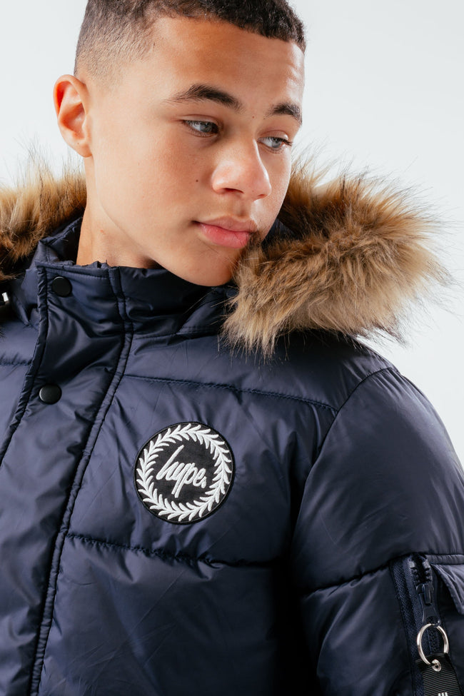 HYPE NAVY BOYS EXPLORER CREST JACKET