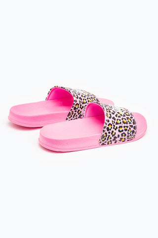 Hype Disco Leopard Kids Sliders