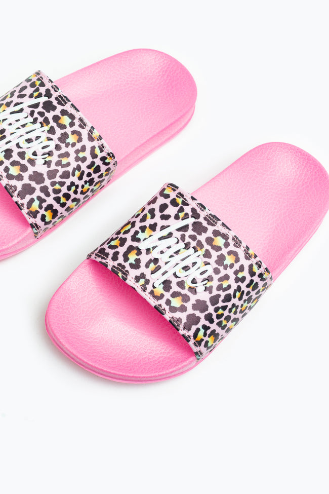 Hype Disco Leopard Kids Sliders