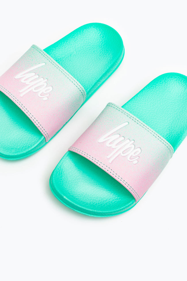 Hype Mint Speckle Fade Kids Sliders