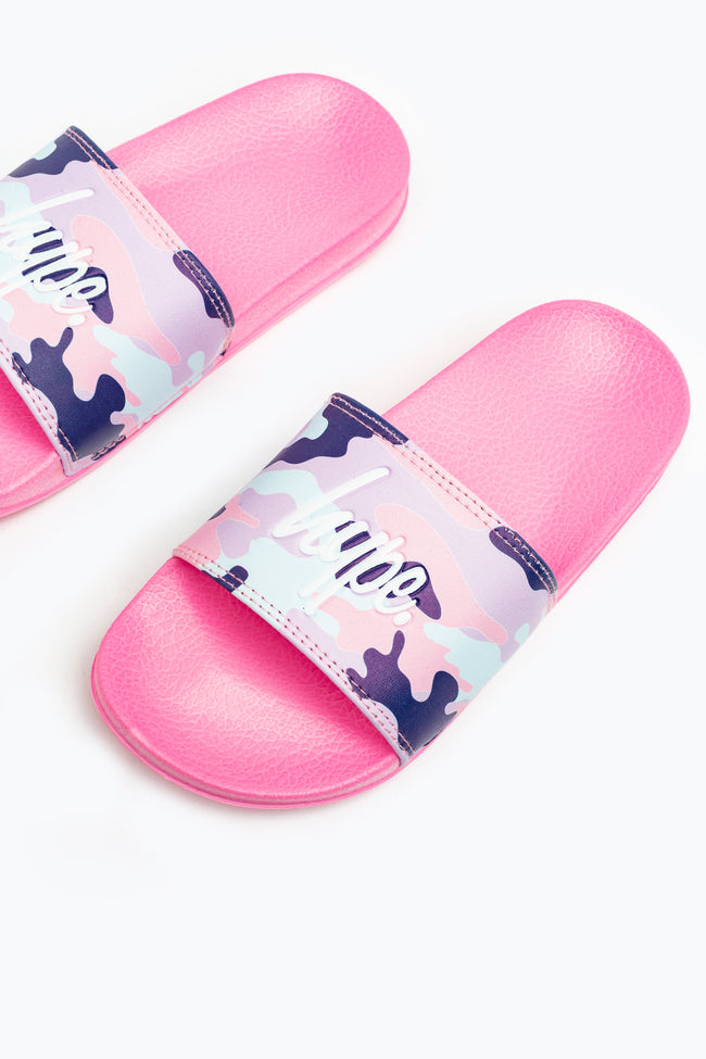 Hype Pastel Camo Kids Sliders