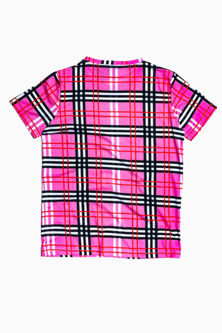 Society Sport Pink Check T-Shirt