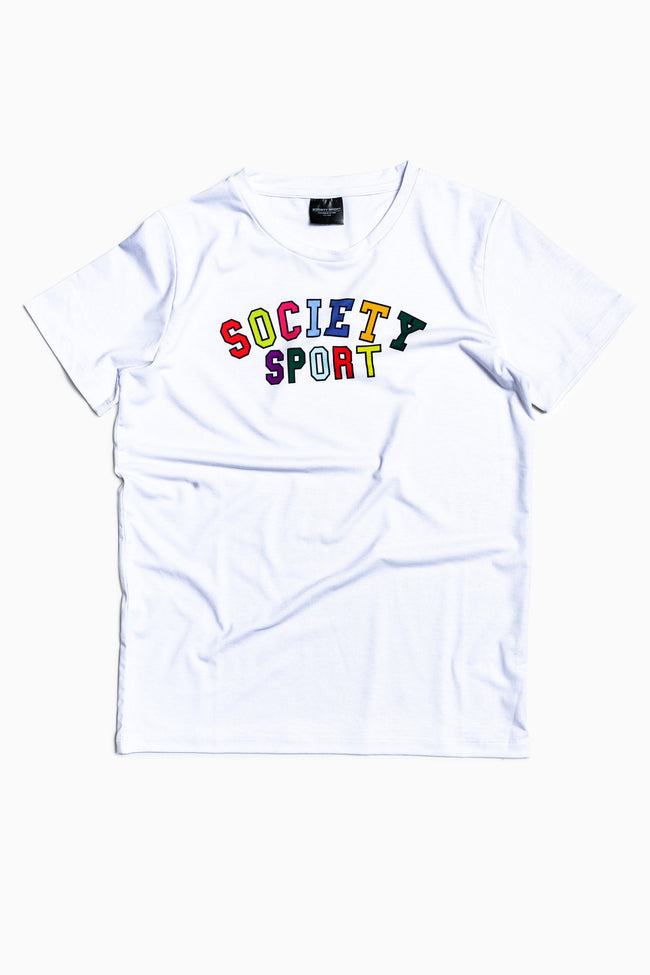 SOCIETY SPORT MULTICOLOUR LOGO T-SHIRT