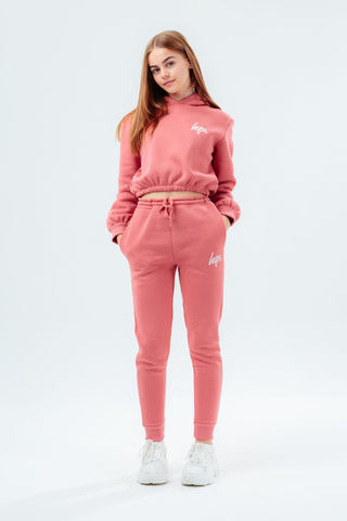 HYPE PINK KIDS CROPPED HOODIE