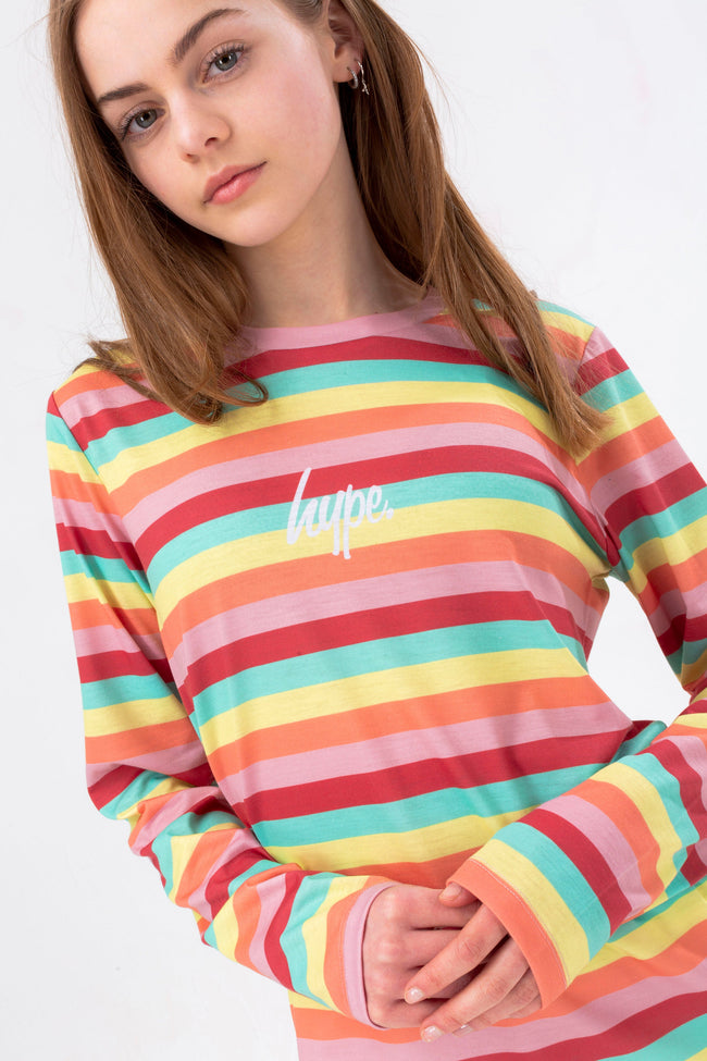 HYPE GIRLS RAINBOW L/S T-SHIRT