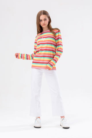 HYPE GIRLS RAINBOW L/S T-SHIRT