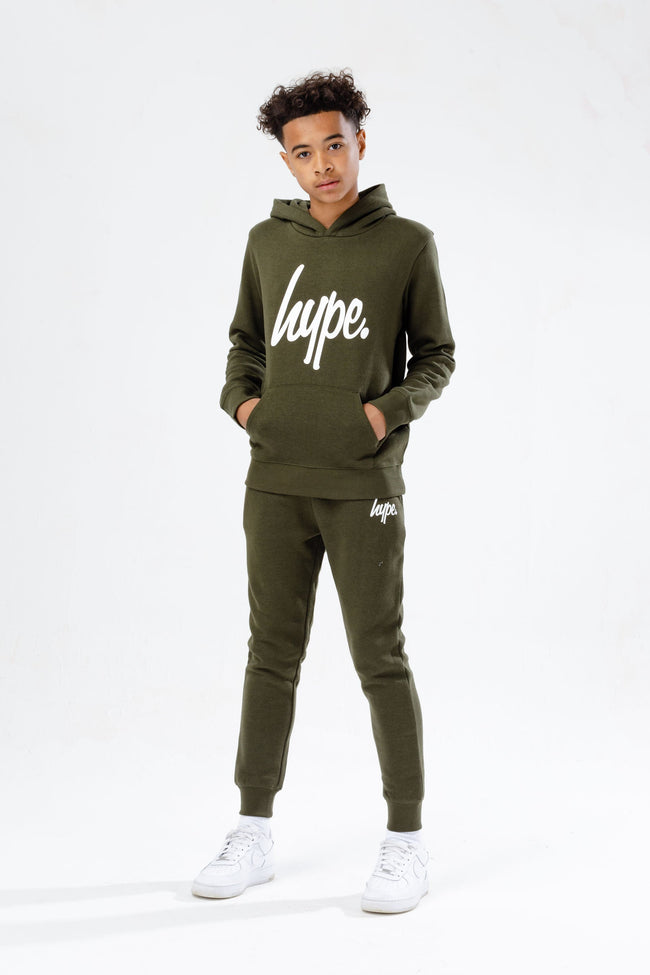 HYPE BOYS KHAKI SCRIPT TRACKSUIT