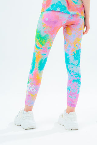 HYPE GIRLS MULTI TIE DYE LEGGINGS