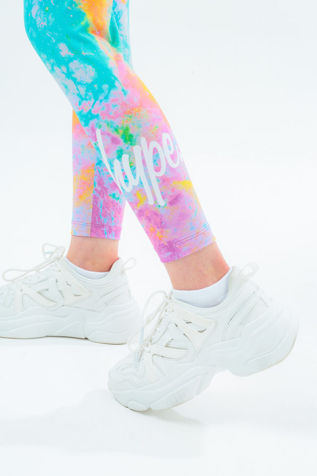 HYPE GIRLS MULTI TIE DYE LEGGINGS